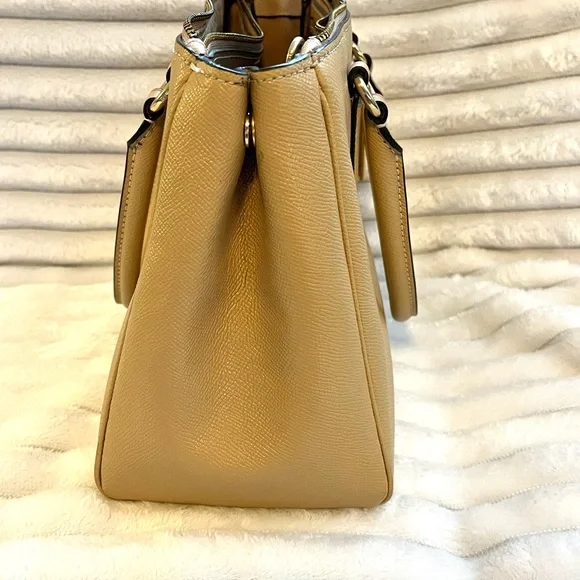 Coach Surrey Leather Satchel in Camel/Tan - Picture 4 of 8